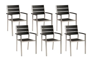 Pereta Lenestol - Svart/Sølv - Hagemøbler & utemiljø - Balkong & terrasse - Balkongmøbler - Balkongstoler