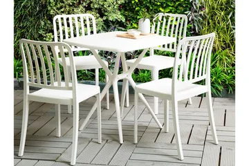 Pesaro Spisestol Utendørs - Hvit - Hagemøbler & utemiljø - Balkong & terrasse - Balkongmøbler - Balkongstoler