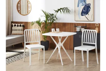 Pesaro Spisestol Utendørs - Hvit - Hagemøbler & utemiljø - Balkong & terrasse - Balkongmøbler - Balkongstoler