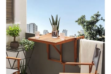 Ponoka Balkongbord 70x69 cm - Mørkebrun - Hagemøbler & utemiljø - Balkong & terrasse - Balkongmøbler - Balkongbord