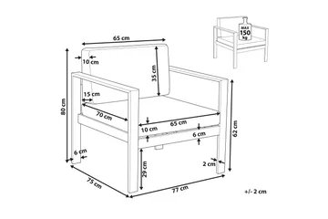 Racale Lenestol - Lysegrå - Hagemøbler & utemiljø - Balkong & terrasse - Balkongmøbler - Balkongstoler