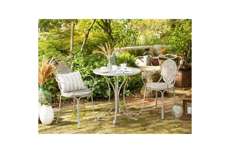 Runt bord Beliani Cilento Grey - Hagemøbler & utemiljø - Balkong & terrasse - Balkongmøbler - Balkongbord