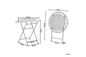 Runt bord Beliani Trieste Beige - Hagemøbler & utemiljø - Balkong & terrasse - Balkongmøbler - Balkongbord