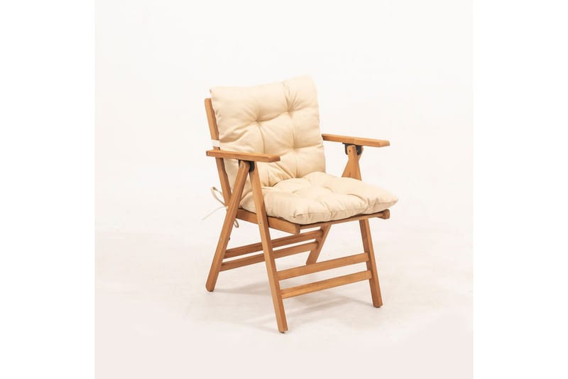 Ruvin Sammenleggbar Stol Utendørs 45x43 cm 89x - Cremehvit - Hagemøbler & utemiljø - Balkong & terrasse - Balkongmøbler - Balkongstoler