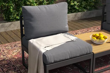 Samira Caféset Utendørs - Grå - Hagemøbler & utemiljø - Balkong & terrasse - Balkongmøbler - Balkongstoler