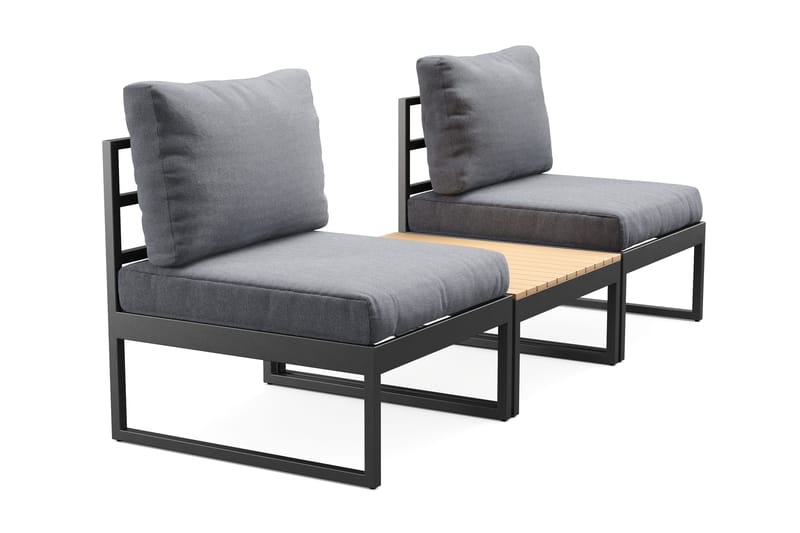 Samira Caféset Utendørs - Grå - Hagemøbler & utemiljø - Balkong & terrasse - Balkongmøbler - Balkongstoler