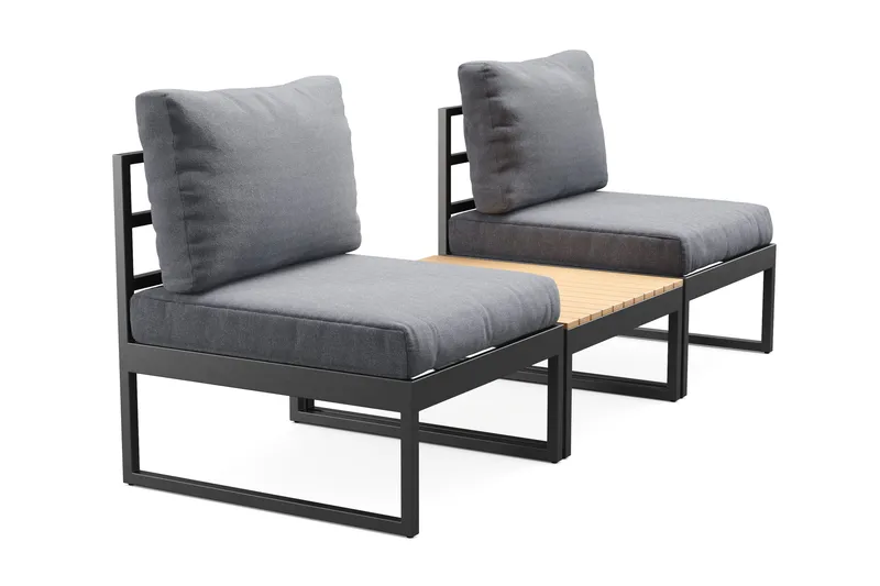 Samira Caféset Utendørs - Grå - Hagemøbler & utemiljø - Hagegruppe - Cafemøbler & cafesett