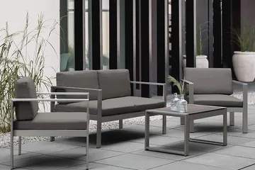 Tirrena Sofa 142 cm - Grå - Hagemøbler & utemiljø - Balkong & terrasse - Balkongmøbler - Balkongsofa