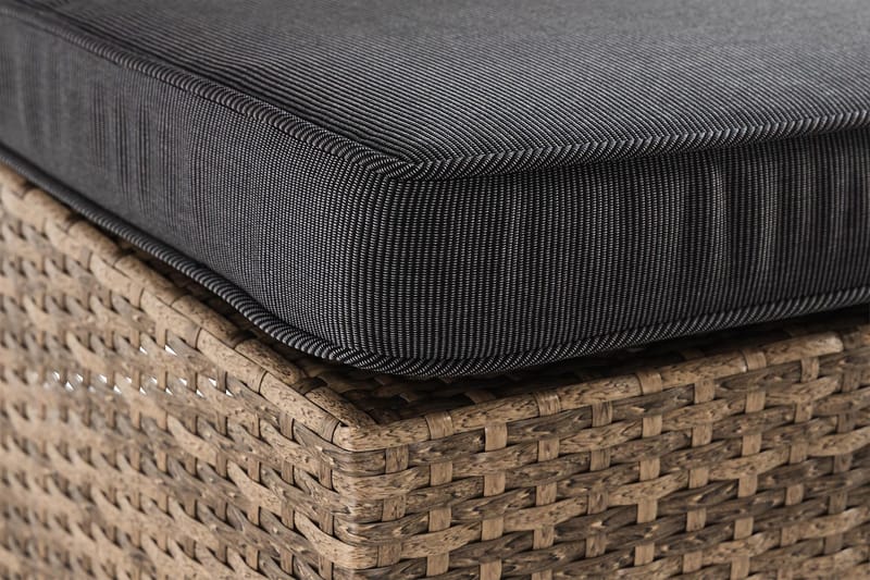 Wisconsin Premium Loungesofa uten Armstøtte 2-seters - Kunstrotting/Sand/Svart - Hagemøbler & utemiljø - Balkong & terrasse - Balkongmøbler - Balkongsofa