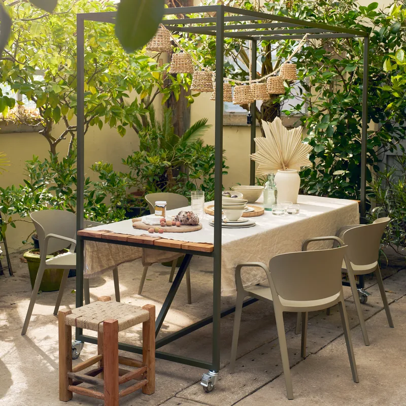 Spisestol Bent utendørs - Grønn - Hagemøbler & utemiljø - Balkong & terrasse - Balkongmøbler - Balkongstoler