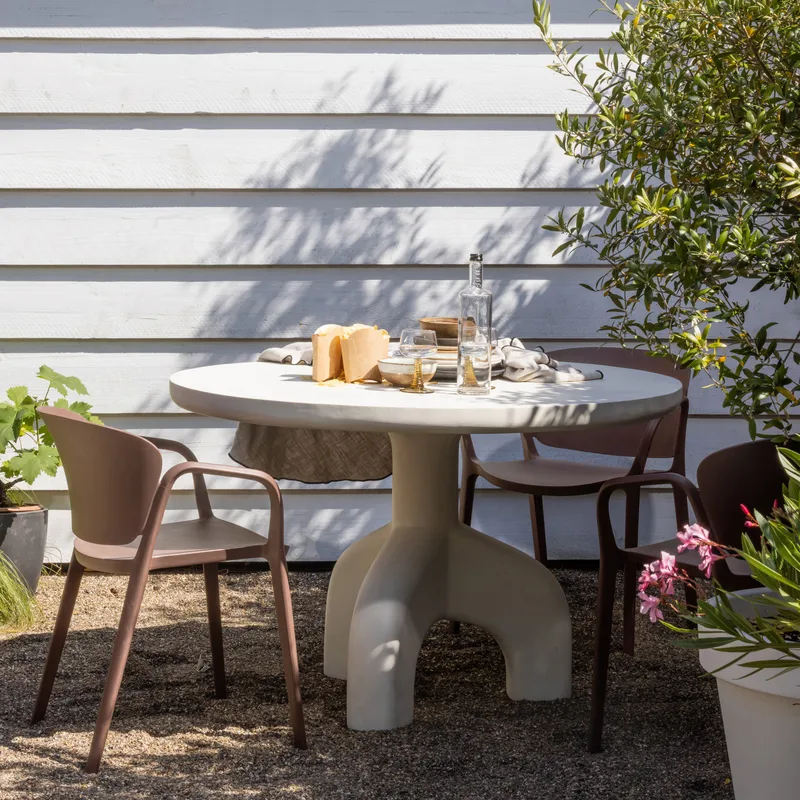 Spisestol Bent utendørs - Lakserosa - Hagemøbler & utemiljø - Balkong & terrasse - Balkongmøbler - Balkongstoler