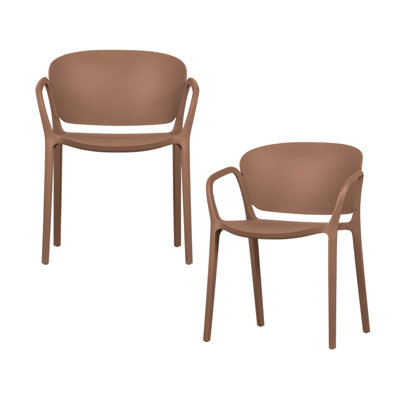 Spisestol Bent utendørs - Lakserosa - Hagemøbler & utemiljø - Balkong & terrasse - Balkongmøbler - Balkongstoler