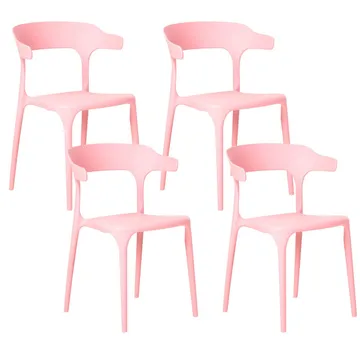 Spisestol Gubbio 4-pakning - Rosa - Hagemøbler & utemiljø - Balkong & terrasse - Balkongmøbler - Balkongstoler