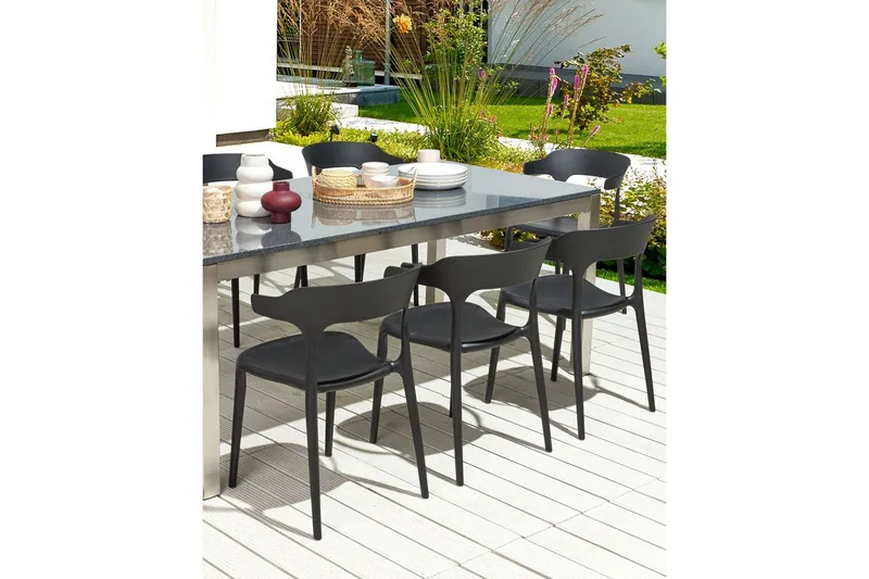 Squinzano Lenestol - Svart - Hagemøbler & utemiljø - Balkong & terrasse - Balkongmøbler - Balkongstoler