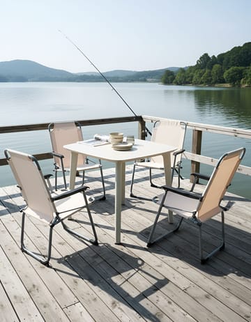 Stol utendørs Galatsi sammenleggbar - Beige/svart/grå - Hagemøbler & utemiljø - Balkong & terrasse - Balkongmøbler - Balkongstoler