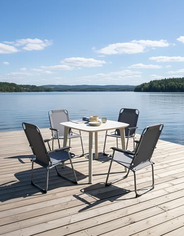 Stol utendørs Galatsi sammenleggbar - Grå/Svart - Hagemøbler & utemiljø - Balkong & terrasse - Balkongmøbler - Balkongstoler