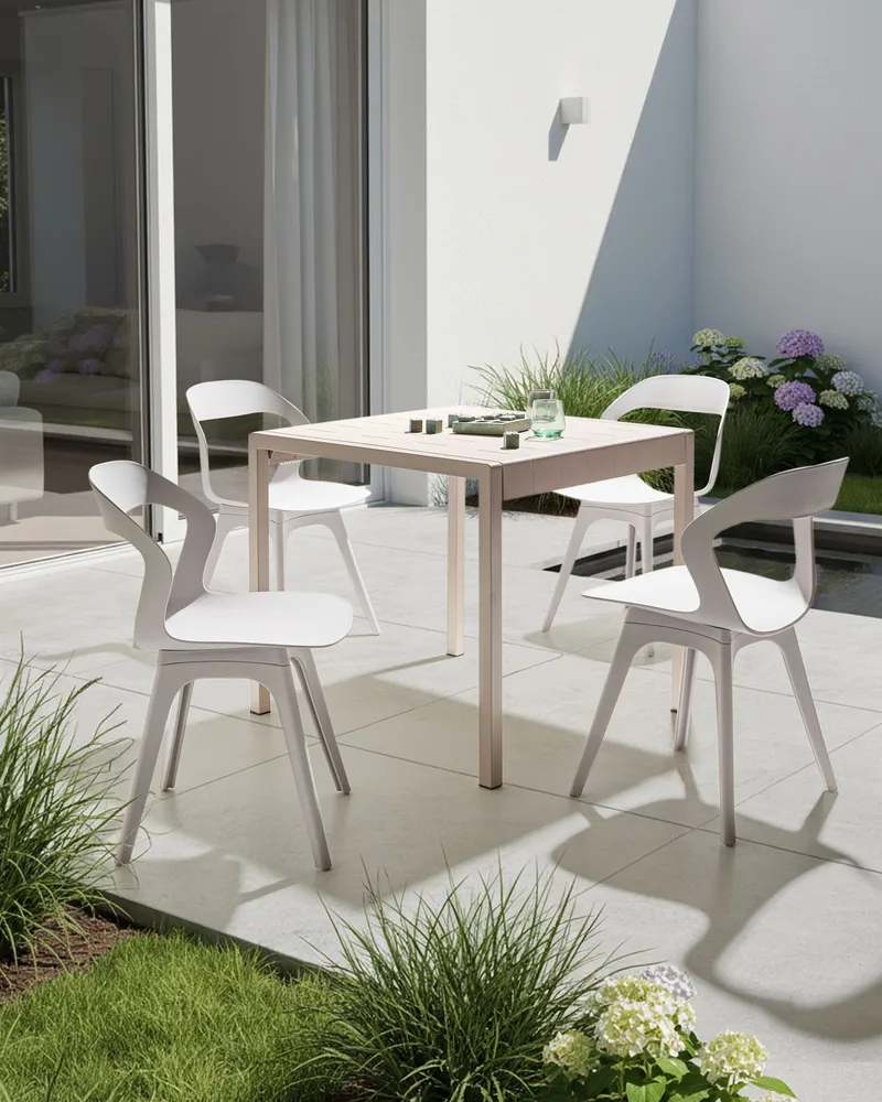 Stol utendørs Lachania - Beige - Hagemøbler & utemiljø - Balkong & terrasse - Balkongmøbler - Balkongstoler