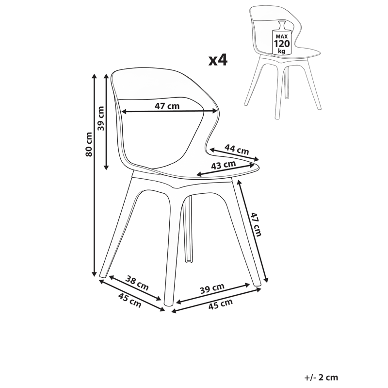Stol utendørs Lachania - Svart - Hagemøbler & utemiljø - Balkong & terrasse - Balkongmøbler - Balkongstoler