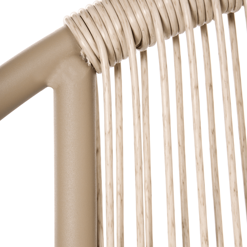 Stol utendørs Ovaro kunstrotting - Beige - Hagemøbler & utemiljø - Balkong & terrasse - Balkongmøbler - Balkongstoler