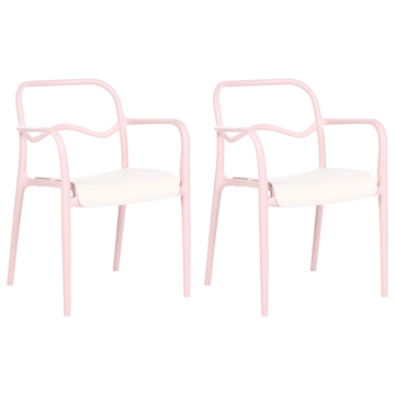 Stol utendørs Thasos - Rosa/Beige - Hagemøbler & utemiljø - Balkong & terrasse - Balkongmøbler - Balkongstoler