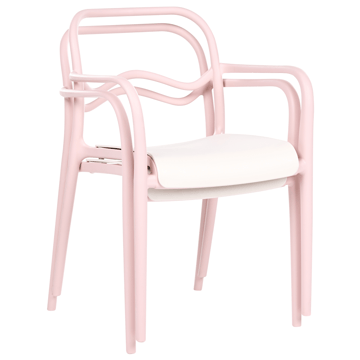 Stol utendørs Thasos - Rosa/Beige - Hagemøbler & utemiljø - Balkong & terrasse - Balkongmøbler - Balkongstoler