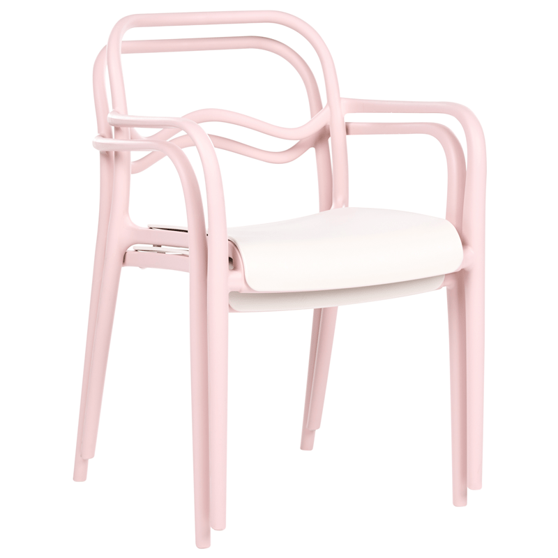 Stol utendørs Thasos - Rosa/Beige - Hagemøbler & utemiljø - Balkong & terrasse - Balkongmøbler - Balkongstoler