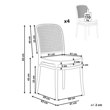 Stol utendørs Plose - Beige/Hvit - Hagemøbler & utemiljø - Balkong & terrasse - Balkongmøbler - Balkongstoler