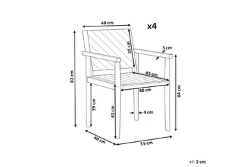Taviano Lenestol - Lysebrun - Hagemøbler & utemiljø - Balkong & terrasse - Balkongmøbler - Balkongstoler