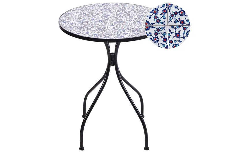 Trädgårdsbord Beliani Camprena Black||blue||White