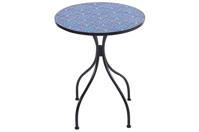 Trädgårdsbord Beliani Cigliano Black||blue - Hagemøbler & utemiljø - Balkong & terrasse - Balkongmøbler - Balkongbord