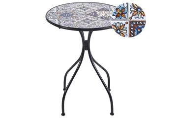 Trädgårdsbord Beliani Civita Black||blue||Brown - Hagemøbler & utemiljø - Balkong & terrasse - Balkongmøbler - Balkongbord