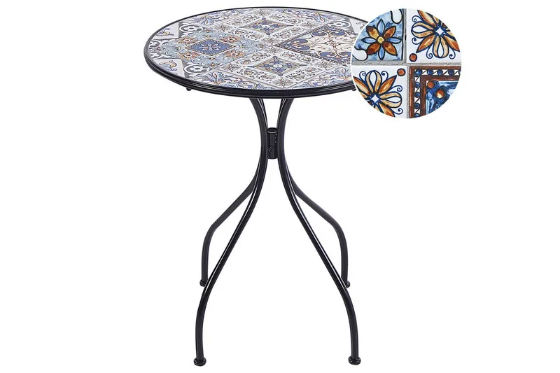 Trädgårdsbord Beliani Civita Black||blue||Brown