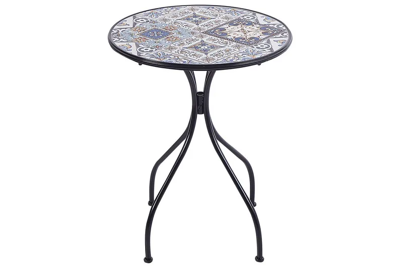 Trädgårdsbord Beliani Civita Black||blue||Brown - Hagemøbler & utemiljø - Balkong & terrasse - Balkongmøbler - Balkongbord