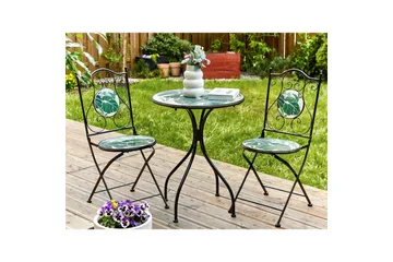 Trädgårdsbord Beliani Cozzana Black||Green - Hagemøbler & utemiljø - Balkong & terrasse - Balkongmøbler - Balkongbord