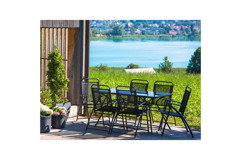 Trädgårdsbord Beliani Livo Black - Hagemøbler & utemiljø - Balkong & terrasse - Balkongmøbler - Balkongbord