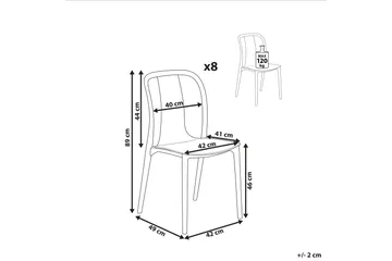 Ugento Spisestol Utendørs - Hvit/Grå - Hagemøbler & utemiljø - Balkong & terrasse - Balkongmøbler - Balkongstoler