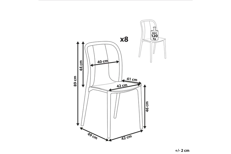 Ugento Spisestol Utendørs - Hvit/Grå - Hagemøbler & utemiljø - Balkong & terrasse - Balkongmøbler - Balkongstoler