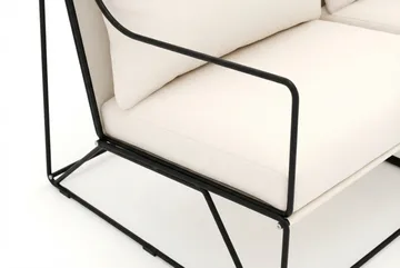 Usteryd 2-seters Loungesofa - Svart/Beige - Hagemøbler & utemiljø - Balkong & terrasse - Balkongmøbler - Balkongsofa