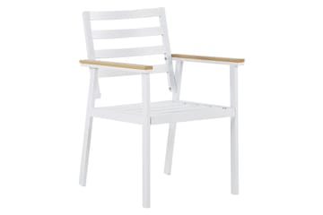 Zanca Lenestol - Hvit/Lysebrun/Beige - Hagemøbler & utemiljø - Balkong & terrasse - Balkongmøbler - Balkongstoler