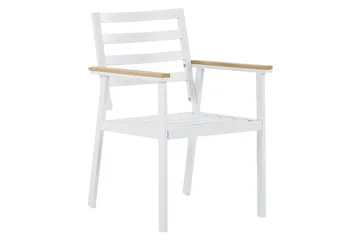 Zanca Lenestol - Hvit/Lysebrun/Beige - Hagemøbler & utemiljø - Balkong & terrasse - Balkongmøbler - Balkongstoler