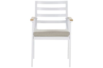 Zanca Lenestol - Hvit/Lysebrun/Beige - Hagemøbler & utemiljø - Balkong & terrasse - Balkongmøbler - Balkongstoler