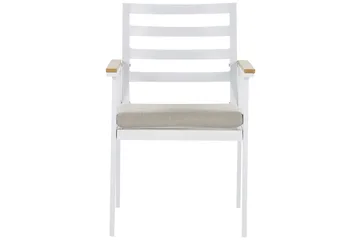 Zanca Lenestol - Hvit/Lysebrun/Beige - Hagemøbler & utemiljø - Balkong & terrasse - Balkongmøbler - Balkongstoler