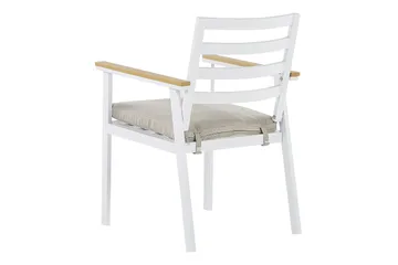 Zanca Lenestol - Hvit/Lysebrun/Beige - Hagemøbler & utemiljø - Balkong & terrasse - Balkongmøbler - Balkongstoler