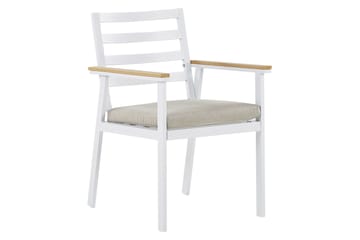 Zanca Lenestol - Hvit/Lysebrun/Beige - Hagemøbler & utemiljø - Balkong & terrasse - Balkongmøbler - Balkongstoler