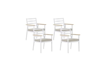 Zanca Lenestol - Hvit/Lysebrun/Beige - Hagemøbler & utemiljø - Balkong & terrasse - Balkongmøbler - Balkongstoler