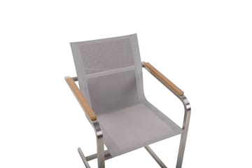 Zervo Lenestol - Beige/Sølv - Hagemøbler & utemiljø - Balkong & terrasse - Balkongmøbler - Balkongstoler