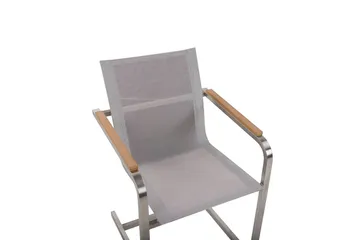 Zervo Lenestol - Beige/Sølv - Hagemøbler & utemiljø - Balkong & terrasse - Balkongmøbler - Balkongstoler