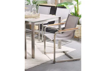 Zervo Lenestol - Beige/Sølv - Hagemøbler & utemiljø - Balkong & terrasse - Balkongmøbler - Balkongstoler