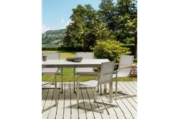 Zervo Lenestol - Beige/Sølv - Hagemøbler & utemiljø - Balkong & terrasse - Balkongmøbler - Balkongstoler