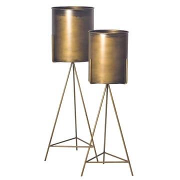 Corino Vase 89 cm Sett med 2 - Gullfarget - Hagemøbler & utemiljø - Balkong & terrasse - Balkongdyrking